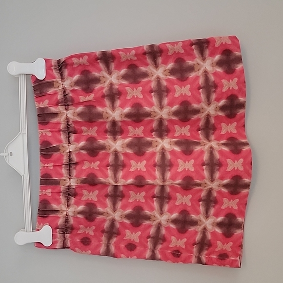 J Crew Wednesday Tie Dye Mini Skirt Ikat Print Pull On Silk Linen - Picture 4 of 13